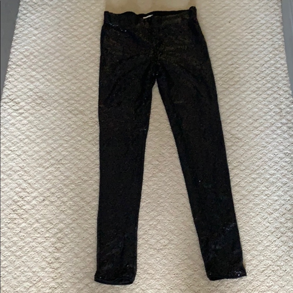 Black sequin leggings